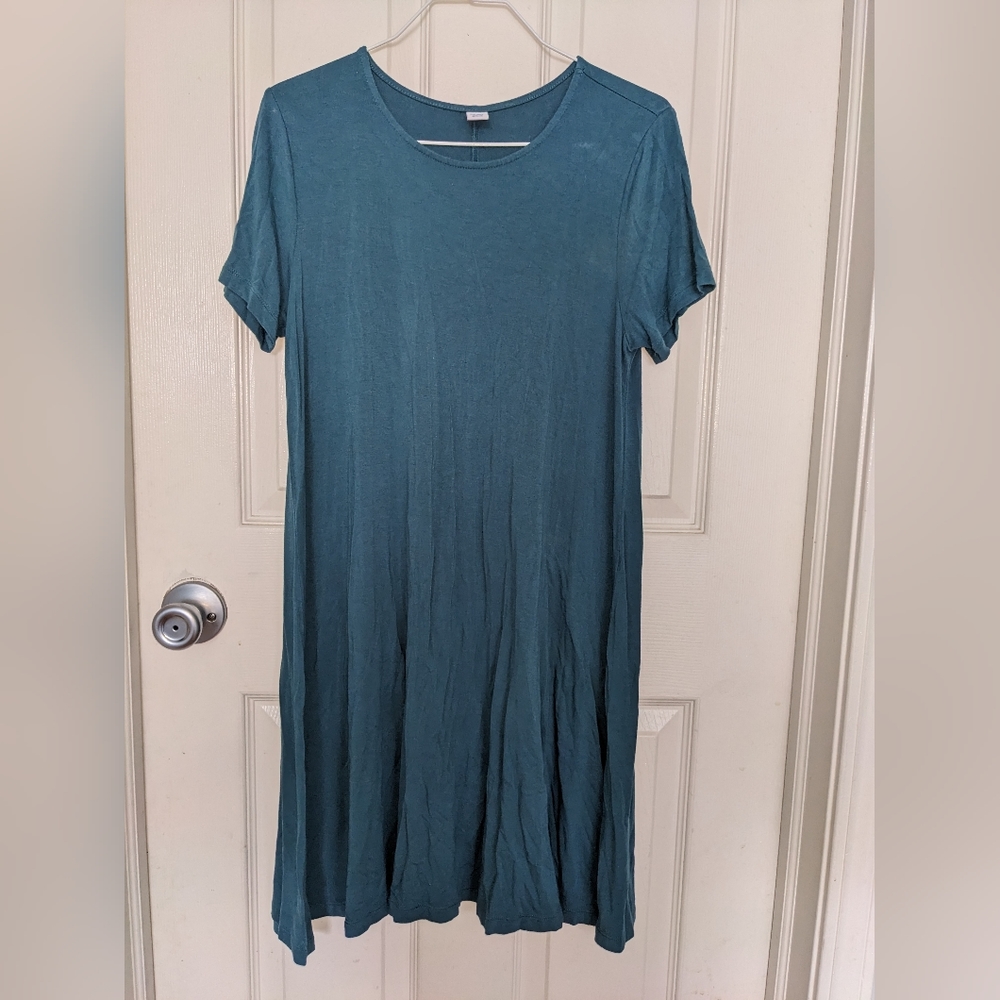 Blue petite t-shirt dress